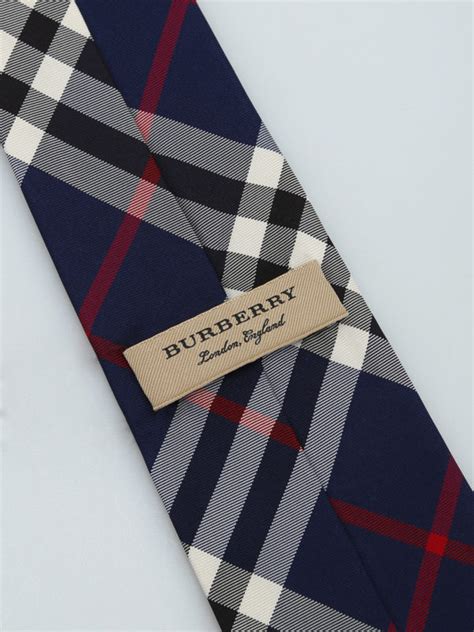 burberry blue check plaid tie|Check Silk Tie in Midnight .